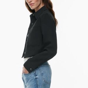 NWT Aritzia Wilfred color black Little Cropped Jacket